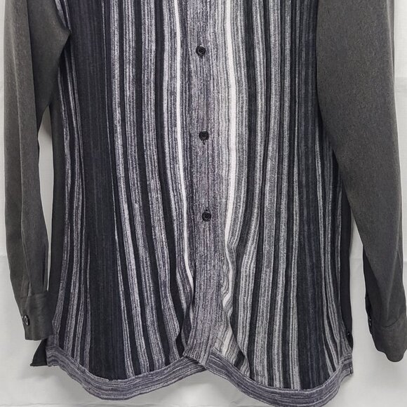 Pronti By Phita Mens Cardigan Shirt Sweater XL Button Up Long Sleeve Striped - Picture 3 of 15